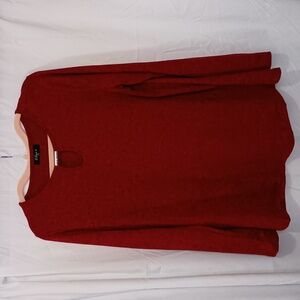 2Dye4 Red Sweater *Small Flaw On Metal Accent* L